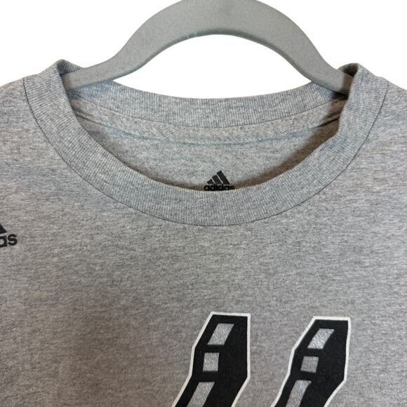Adidas San Antonio Spurs Sweatshirt Men Medium Gray #2 Kawhi Leonard Long Sleeve - Picture 9 of 13
